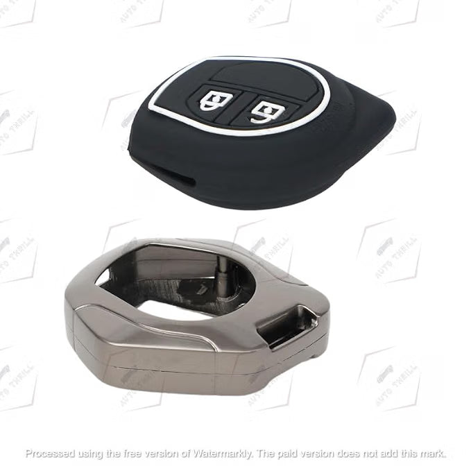 Metal Key Cover Compatible for Swift | Ertiga | Wagonr | Celerio | Swift Dzire | Alto | Fronx | Brezza | S Presso | Ignis