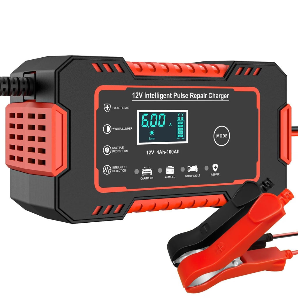 12V 6A Car & Bike Battery Charger – Intelligent Pulse Repair