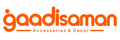 A digital logo graphic featuring the word 'gaadisaman' in a bold, rounded orange font, with the subtitle 'Accessories & Decor' in a smaller sans-serif font underneath, all set against a solid white background.