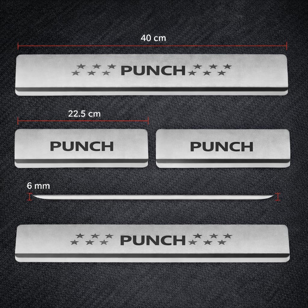 Tata Punch Door Sill Plates | Set of 4 Pcs