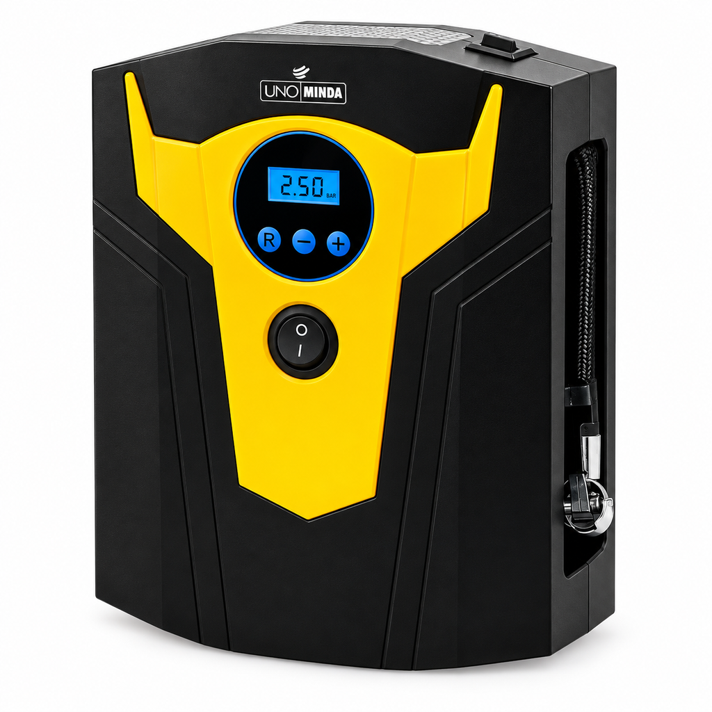 UNO Minda Digital Tyre Inflator – 150 PSI, Auto Cut-Off, LED Light